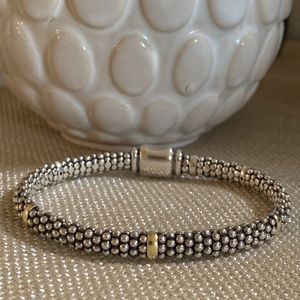 LAGOS SIGNATURE CAVIAR- Five 18K Gold Station Caviar Bracelet